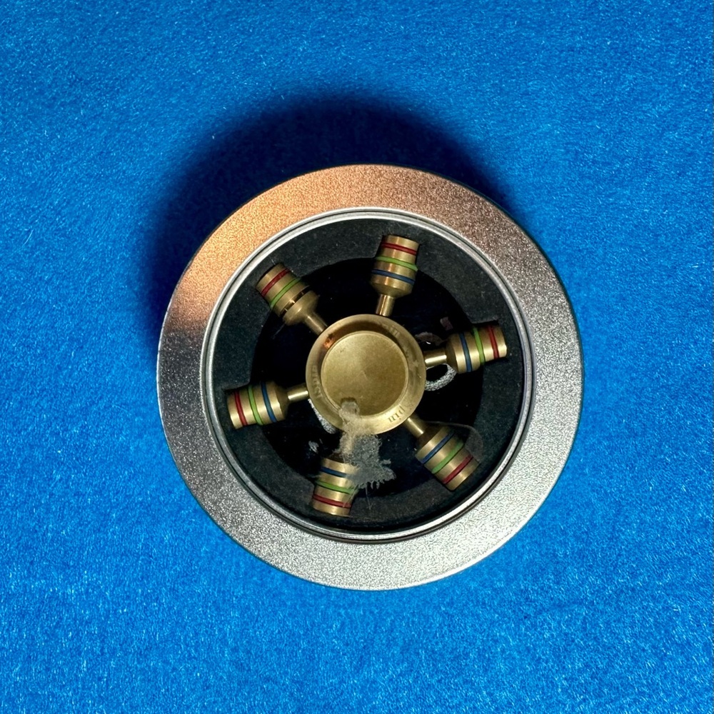 Gold & Brads Fidget Spinner with case - Picture 3 of 7